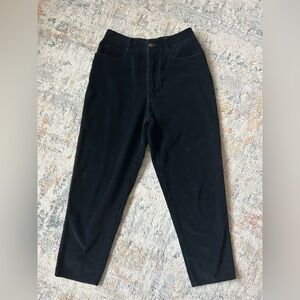 Talbots women’s black corduroy 90s/2000 straight leg Mom jeans style petite 10‌‌